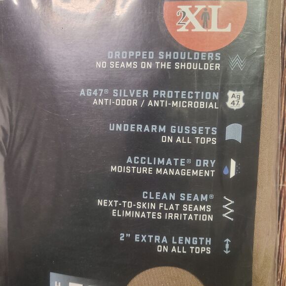 XGO Sleep Shirt Mens 2XL Zip-Mock Phase 4 Heavyweight Tan 4P11DQ-499 Made In USA - Picture 5 of 10